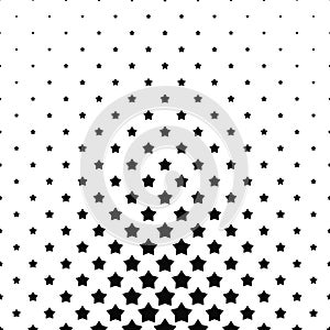 Black white pentagram star pattern background
