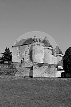 Black and White Photo of Chateau de Fenelon