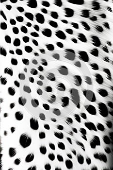 Black and white photo of cheetah's fur pattern. Generative AI