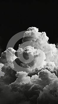 Black and White Photo of Clouds in the Sky, A Captivating Natural Landscape