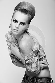 Black and white photography from portfolio model