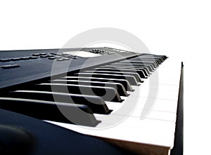 Black and white piano key