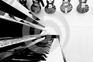 Black and white Piano keyboard