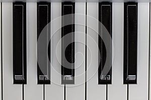 Piano keys octave close up photo