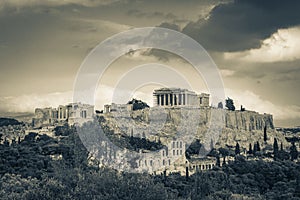 Acropolis of Athens ruins Parthenon Greeces capital Athens in Greece