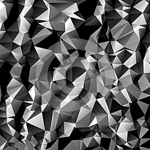 Black and white polygon abstract background