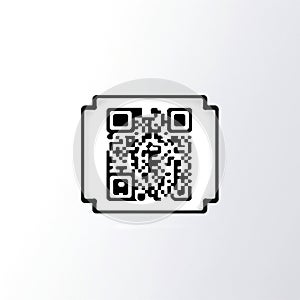 QR Code on Light Gray Background
