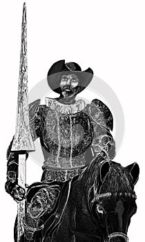 Black and white Quixote photo