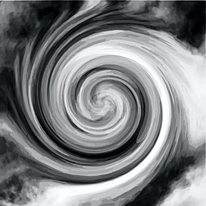 Black White Radial Swirl