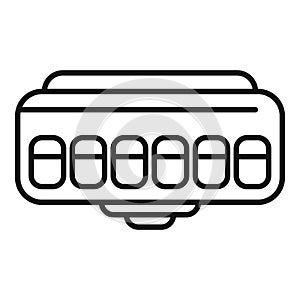 Black and white ram memory icon