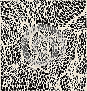black and white random abstract pattern, in the style of synthetism-inspired, rounded, dotted photo