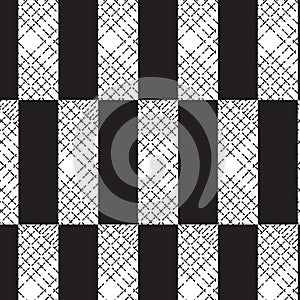 black white rectangle shape with black diagonal dashed line cross pattern background