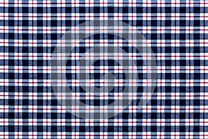 Black and White and Red Plaid Textile Fabric Pattern