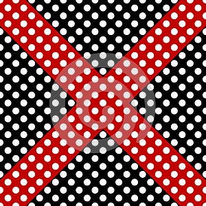 Black,white and red seamless polka dot pattern. cross or plus sign. vector modern design illustration