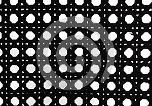 Black and white retro weave pattern