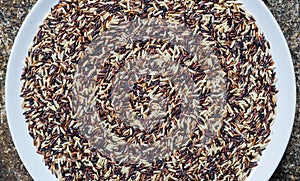 Black and white rice background