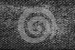 Black and white rick wall texture background