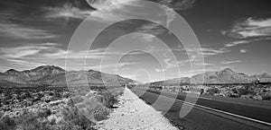 Black and white road