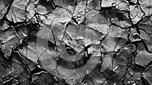 Black white rock texture background AI generated image