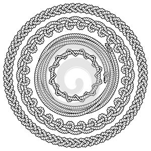 Black and white rope frames