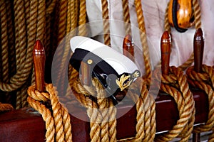 Black and white sailor hat