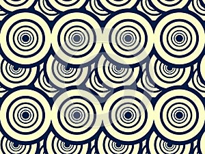 Black and white seamless background with circles
