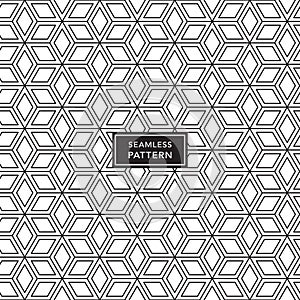 Black and white seamless geometric pattern background