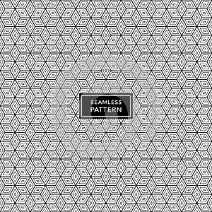 Black and white seamless geometric pattern background