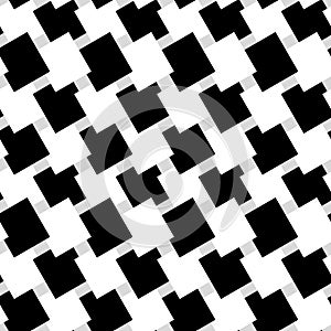 Black and white seamless geometric pattern. Repeatable texture