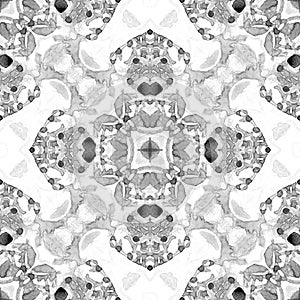 Black and white seamless pattern. Appealing delica