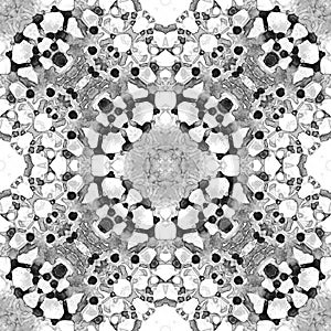 Black and white seamless pattern. Appealing delica