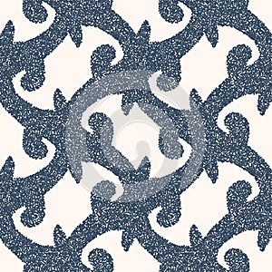 Seamless pattern with dotted geometric drawing