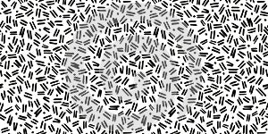 Black and White Seamless Pattern with Lines and Dots. Vector Grunge Texture. Abstract Simple Geometric Print