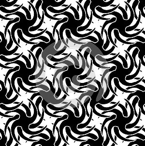 Black and white seamless pattern twist stylish