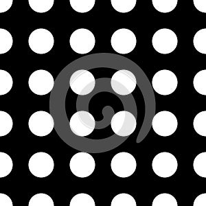 Black and white seamless polka dot pattern. vector modern design illustration