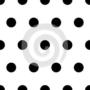 Black and white seamless polka dot pattern. vector modern design illustration