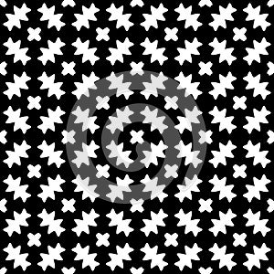 Black and white seamless repeated geometric art pattern background