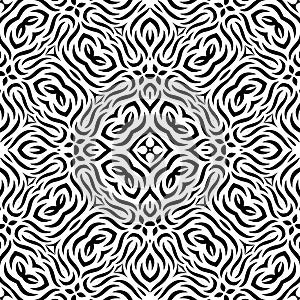 Black and white Seamless Repeating Vector Pattern