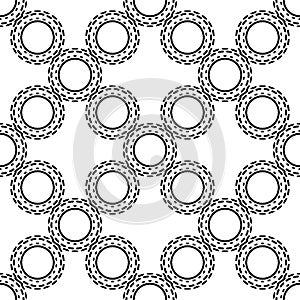 Black and White Seamless Steampunk Pattern