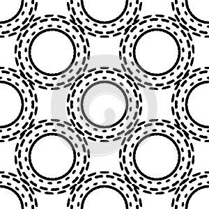 Black and White Seamless Steampunk Pattern