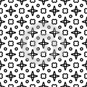 black and white seamless texture, flower, tile, vintage, geometric, ornament, floral, fabric, retro, textile, symbol.