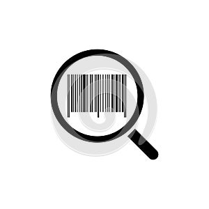 Black and white search barcode logo template