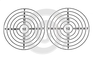 Black and white a shooting paper target