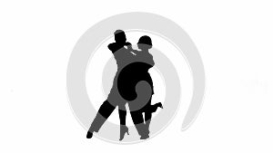 Black and white silhouette Elegant Ballroom Dance Couple