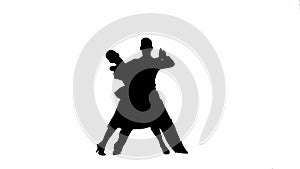 Black and white silhouette Elegant Ballroom Dance Couple