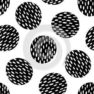 Black and white simple seamless pattern.