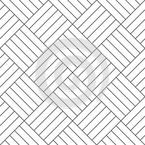 Black and white simple wooden floor parquet seamless pattern, vector