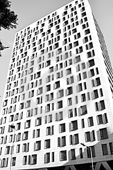 Black&White. Skyscaper in downtown Bucharest-Bucuresti photo