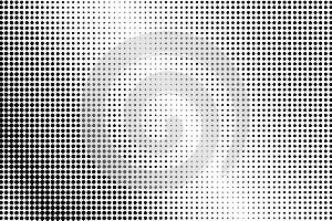 Black white smooth diagonal dotted gradient. Half tone background.