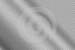 Black on white smooth halftone texture. Diagonal dotwork gradient. Dotted background